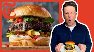 Jamie Olivers Ultimate Veggie Burgers  NYT Cooking [upl. by Ursala365]