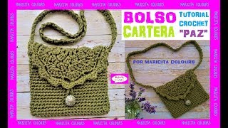 Cartera  Bolso a Crochet para NIÑAS quotPazquot GanchilloTutorial por Maricita Colours [upl. by Olbap]