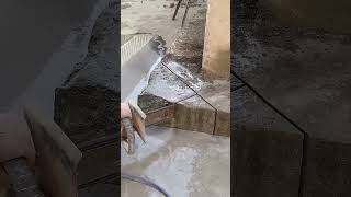 Cutting technology for the outer edge of cement foundation [upl. by Buroker]