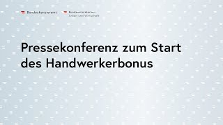 Pressekonferenz zum Start des Handwerkerbonus [upl. by Elissa]