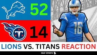 Lions DOMINATE The Titans Winning 5214  Detroit Lions Rumors [upl. by Cohe112]