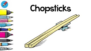 How to Draw chopsticks Real Easy [upl. by Jeanie80]