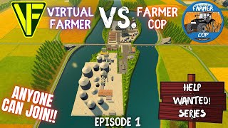 Help My Build My Farm  Virtual Farmer vs FarmerCop  Farming Simulator 22 Live [upl. by Amuwkuhc]