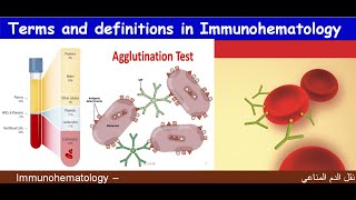 Lecture 17 Terms and definitions in Immunohematology [upl. by Delphinia942]