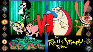 Grim Billy amp Mandy Cartoon Network vs Ren amp Stimpy Nickelodeon  Ultimate Mugen Fight 2016 [upl. by Annaitsirk]