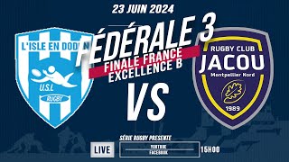 SérieRugbyLive  FINALE FRANCE ExcellenceB  US LIsloise  RC Jacou MN – 23 Juin 24 [upl. by Sungam]