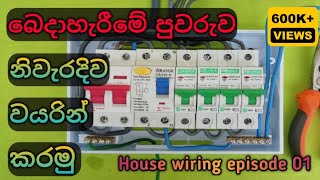 Distribution board wiring in SinhalaHouse wiring tutorial [upl. by Eimrej362]