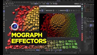 Cinema 4D Mograph Effectors  C4D Mograph [upl. by Attem]