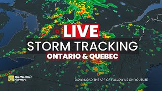 LIVE STORM TRACKING Severe weather threat in Ontario and Quebec tornado risk [upl. by Eiral]