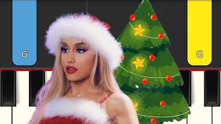 Ariana Grande  Santa Tell Me  PIANO TUTORIAL [upl. by Enajaras]