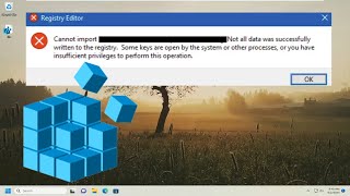 Cannot Import Registry Files to Registry Editor in Windows 1011 Solution [upl. by Eillo734]