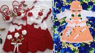 New crochet baby frock design [upl. by Edialeda160]