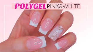 HERMOSAS Uñas Francesas con POLYGEL Sin formas Duales [upl. by Etnomal]