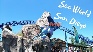 4K Sea World San Diego Manta Roller Coaster [upl. by Dwaine25]