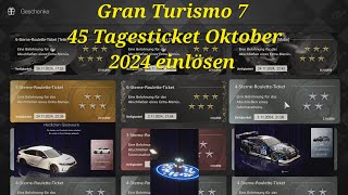 Ps5 Gran Turismo 7 45 Tagesticket Oktober 2024 einlösen in 4K60fps [upl. by Patience]