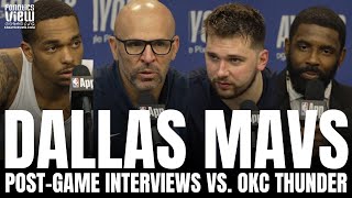 Luka Doncic Kyrie Irving PJ Washington amp Jason Kidd React to Dallas Mavs 21 Lead vs OKC Thunder [upl. by Ecirtram786]