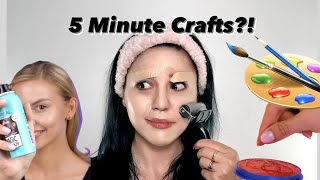 Trying 5 Minute Crafts Makeup Hacks  Natasha Jane Wood [upl. by Roderigo]