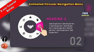 160PRO PowerPoint Interactive Animated Circular Navigation Menu using Morph Transition [upl. by Aldas]