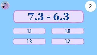 Decimal Subtraction Quiz  Decimal Subtraction addition and subtraction of decimals  math decimals [upl. by Kearney]