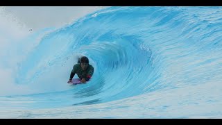 4K  Bodyboarding Jose Huilcapaco Mega Barrel waves [upl. by Luamaj455]