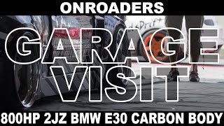 Garage visit Viktors E30 Carbon Widebody 2JZ Drifter With Subs [upl. by Boyer]