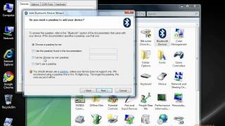 Pairing Windows Vista and a Bluetooth Smart Phone [upl. by Awjan]