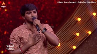 Thala Kodhum Elangathu Sedhi Kondu Varum song by Prasanna  Super Singer Season 9 [upl. by Nyltyak]