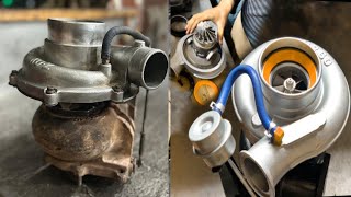 Daewoo Bus 6 Cylinder Complete Turbo Restoration Turbocharger Repairing Of Bus In Pakistan [upl. by Letnuhs]