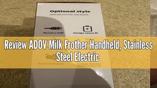 Review ADOV Milk Frother Handheld Stainless Steel Electric Coffee Whisk and Egg Beater Rechargeabl [upl. by Dibbrun]