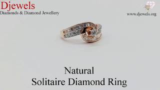 Beautiful Natural Solitaire Diamond Studded in Rose Gold Girls Ring by Djewelsorg [upl. by Margie]