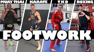 How Different Martial Arts Style teach FOOTWORK [upl. by Voltz266]