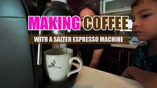 How to Make coffee with a Salter Espresso Machine [upl. by Nitram512]