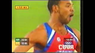 Anier Garcia  Mens 110m Hurdles Sydney Olympics 2000 [upl. by Katt]