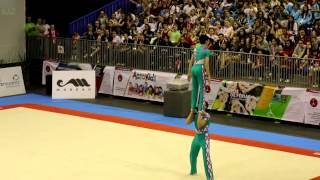 Gymnastics FIG Acro World Cup Maia 2014 MP Combined KAZ [upl. by Curtis38]