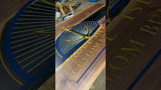 Stunning epoxy inlay table woodworking wood cnc inlay epoxy resin art woodwork walnutdiy [upl. by Ardenia]