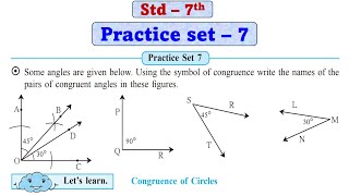 Practice set 7 class 7th maths  Geometrical constructions  std 7 maths chapter 1 practice set 7 [upl. by Llehsyar427]