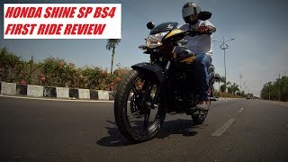 Honda Shine SP BS4 2017 First Ride Review Walkaround BikesDinos [upl. by Fennell330]