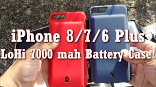 iPhone 876 Plus LoHi 7000 mah Battery Case [upl. by Arahahs]