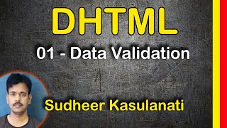 DHTML 01  Data Validation [upl. by Freud]