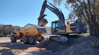 Undercutting The New Road And Parking Area To Put Stone [upl. by Jacobah101]