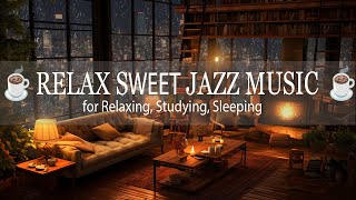 Cozy Bookstore Cafe Ambience with Relaxing Jazz Music amp Fireplace Sounds for Studying Reading [upl. by Glenna]