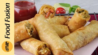 Vegetable Cheese Spring Rolls 👉Make amp Freeze Easy Ramadan Recipe by Food Fusion [upl. by Ayidan]