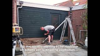 Timelapse Indraaien van Verlengbare schroeffundering Schroeffunderingshopnl [upl. by Kandace]