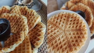 Brusselse wafels – eenvoudig recept😋😋بسكويتات الوفل بروكسل  وصفة سهلة [upl. by Ynnelg]