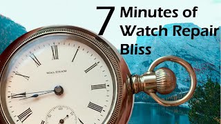 Blissful watch repair for 7 minutes  Waltham 1883 [upl. by Colis]