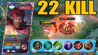 22 Kills Granger New One shot Build is Here  Build Top 1 Global Granger  MLBB [upl. by Attekram111]