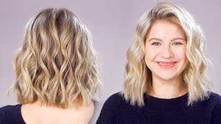 Updated Beachy Waves Short Hair Tutorial [upl. by Llekcm290]