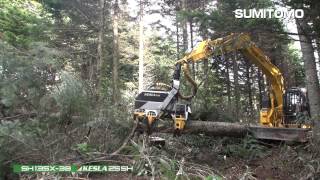 SUMITOMO Forestry Machinery （SH135X3B 25SH） [upl. by Graehl]