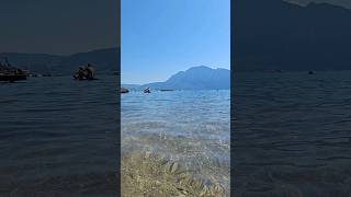 Glass clear water at beautiful lake Attersee in Austria 🫗 austria exploreaustria attersee [upl. by Marget419]