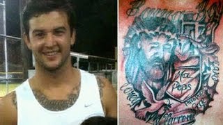 aj mccarron tattoo 2013 [upl. by Airetal]